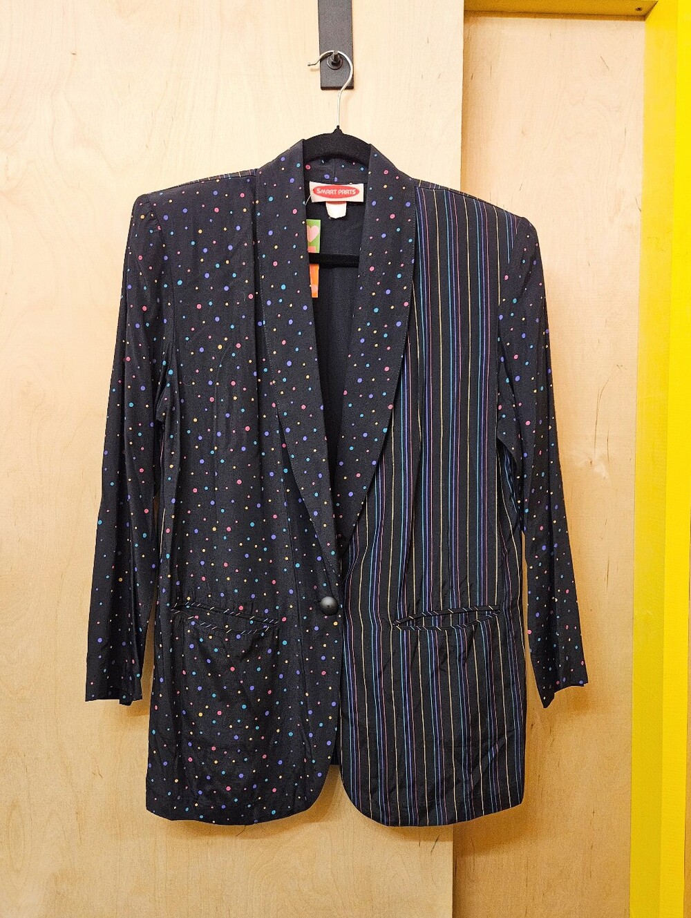 80s Funky Striped Polkadot Blazer Jacket